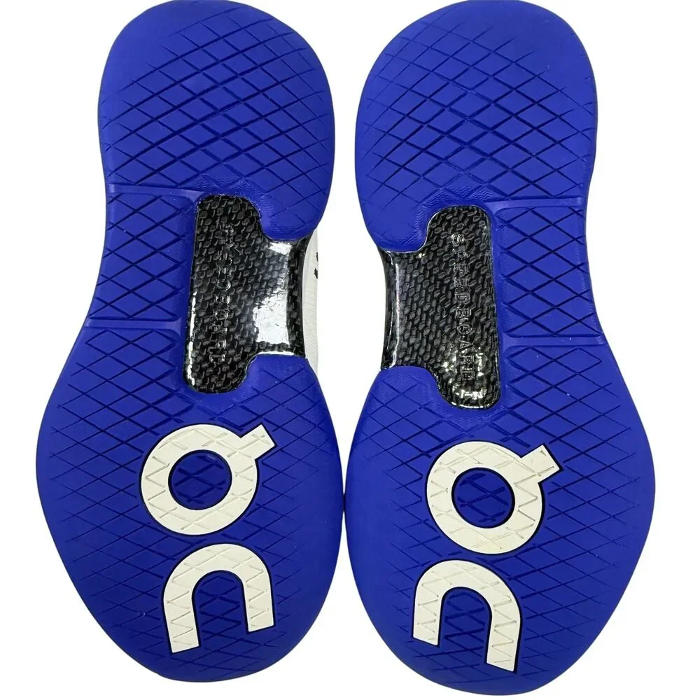 On THE ROGER Pro Women 8 White Cobalt Blue Professional Tennis Carbon Plate - Picture 5 of 10